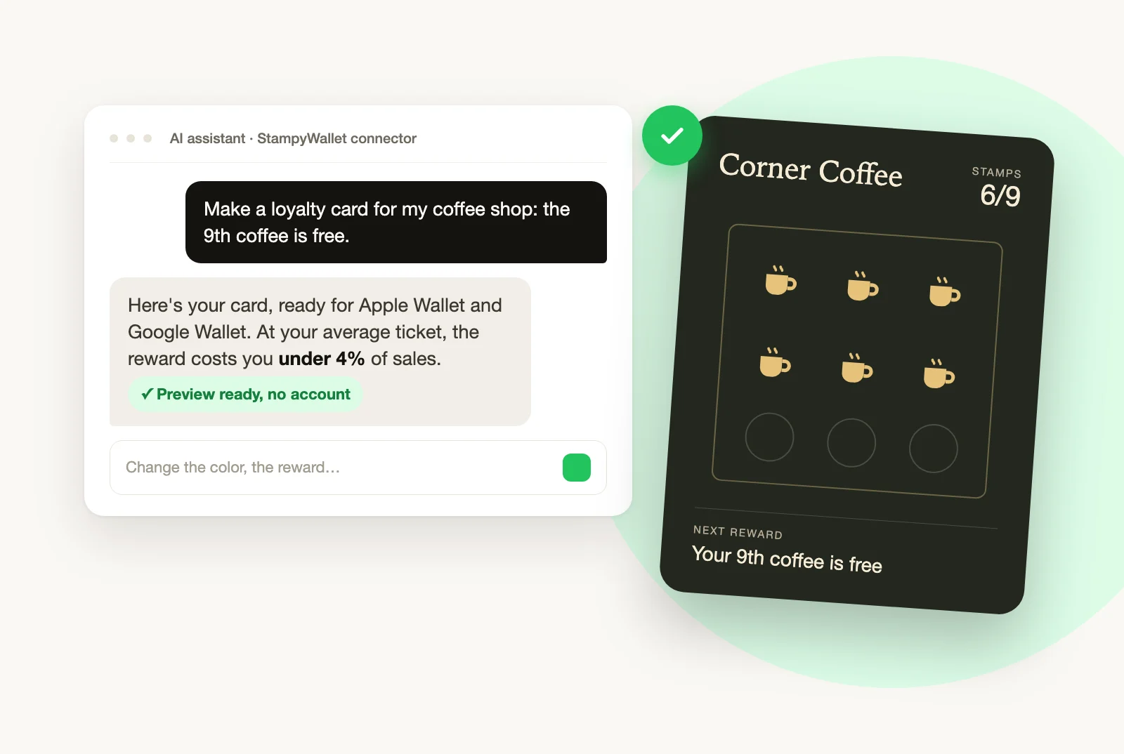 Create your loyalty card with AI, in ten minutes and without an account